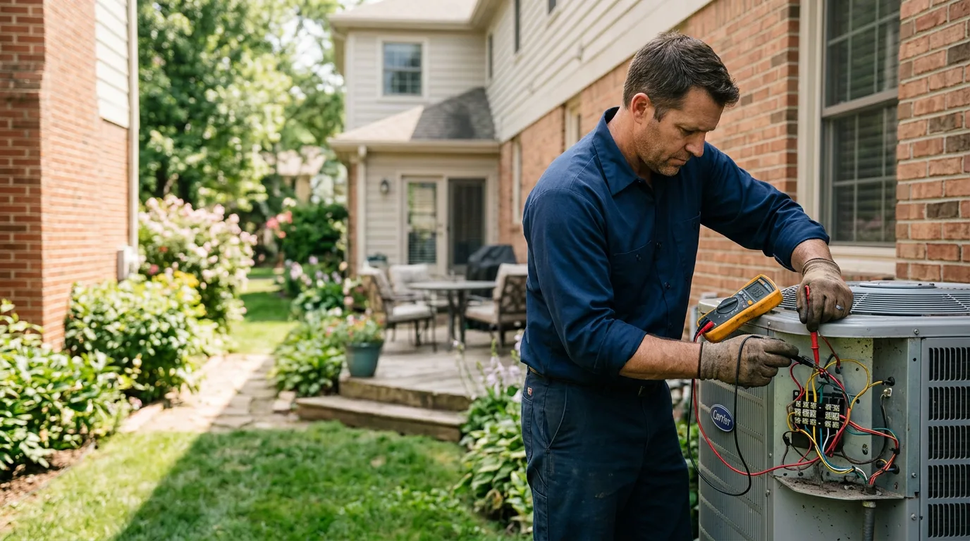 HVAC technician working near Spartansburg, PA